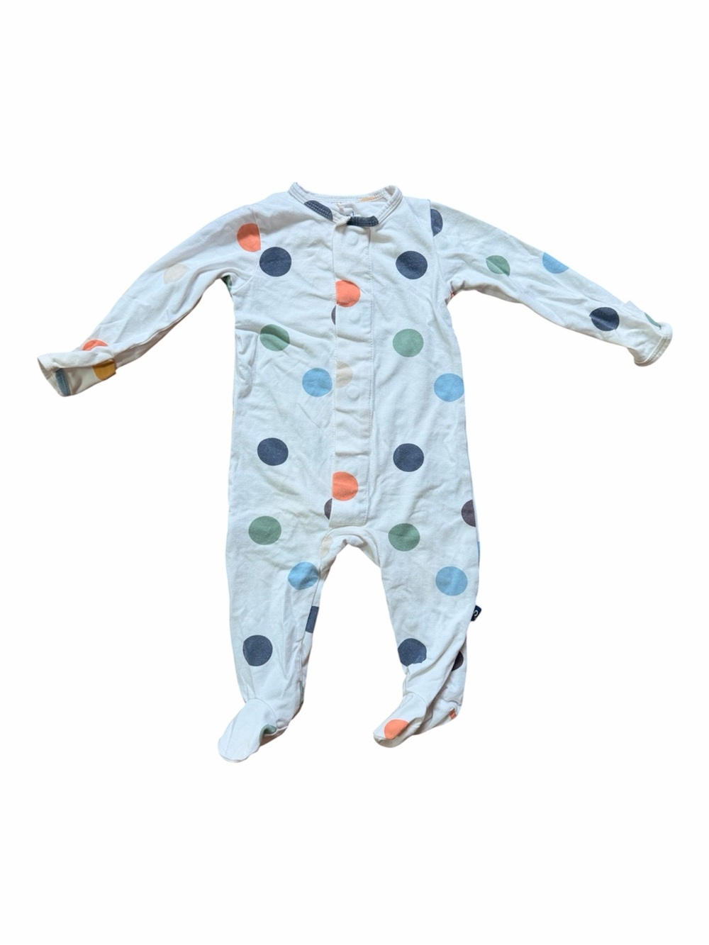 Simply Magnetic Me Big Dot CloudStretch Footie Sleeper - White Multicolor